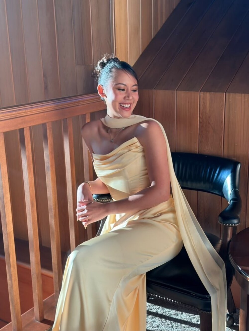 Azazie Sorreal Dress In Butter Yellow
